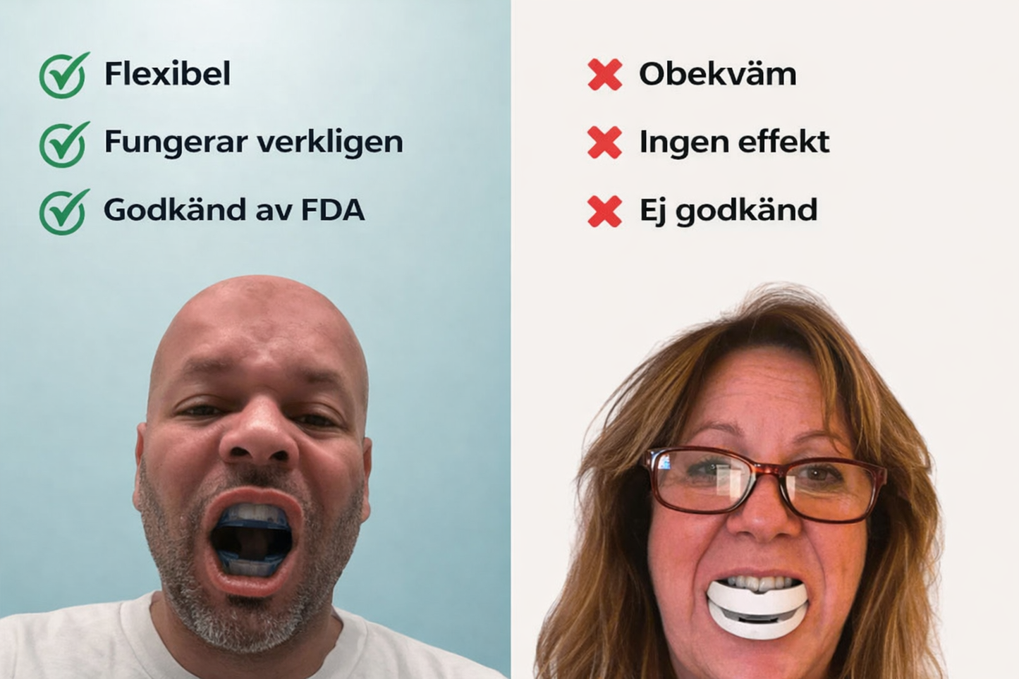 BodyShaker - Universell tyst anti-snarkningsskena
